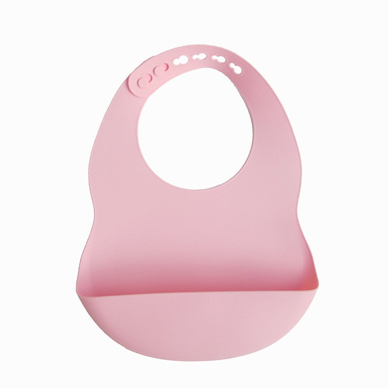 BPA Free Baby Bibs Food Grade Silicone Adjustable Drooling Babador Burp Baby Feeding Tableware Toddler Infant Feeding Tools