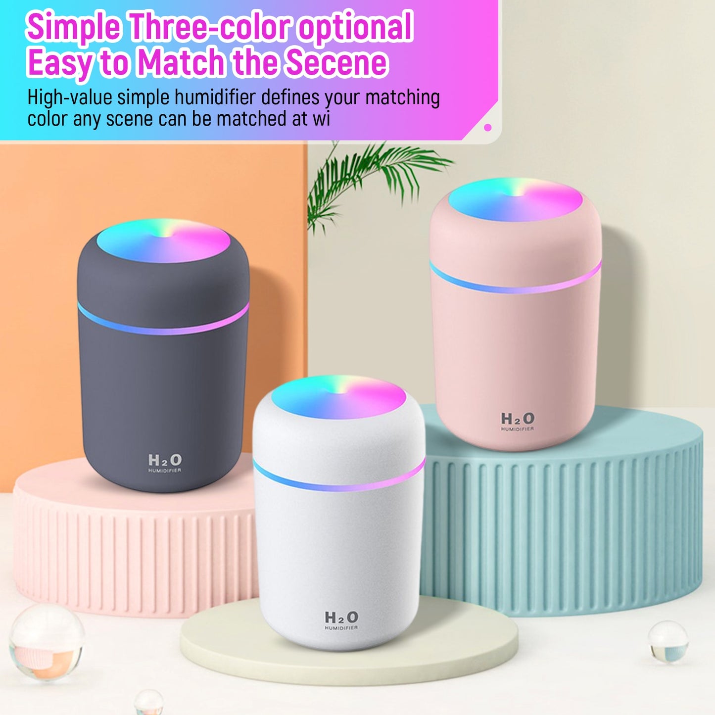 Portable Air Humidifier 300ml Ultrasonic Aroma Essential Oil Diffuser USB Cool Mist Maker Purifier Aromatherapy for Car Home