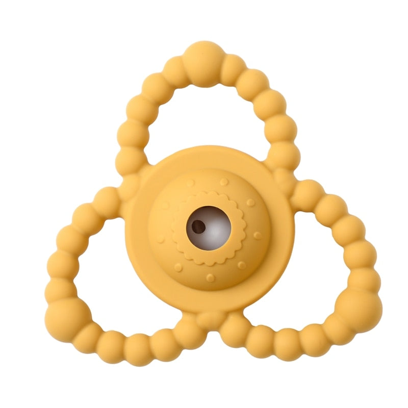 Let&#39;s Make 1PC Silicone Teether Baby Rudder Shape Wooden Teether Ring Kid Gift BPA Free Silicone Children Goods Kid Teething Toy