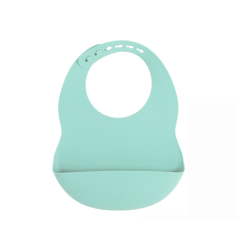 BPA Free Baby Bibs Food Grade Silicone Adjustable Drooling Babador Burp Baby Feeding Tableware Toddler Infant Feeding Tools