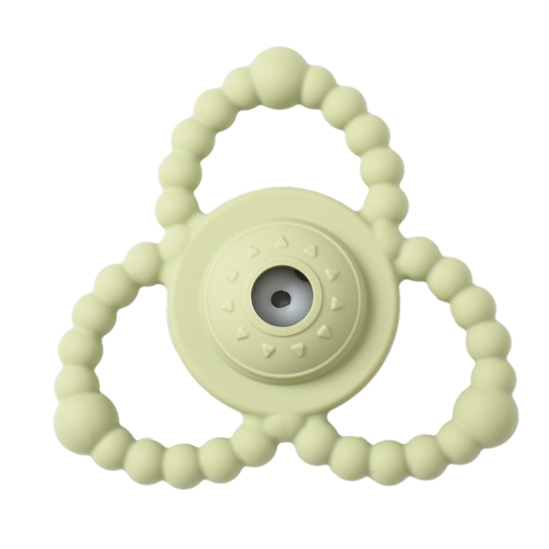 Let&#39;s Make 1PC Silicone Teether Baby Rudder Shape Wooden Teether Ring Kid Gift BPA Free Silicone Children Goods Kid Teething Toy